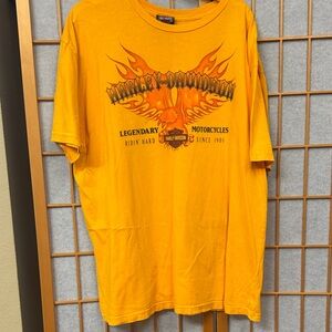 Harley-Davidson Yellow Flame Eagle Graphic Tee